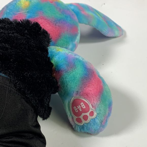 Build A Bear Tie Dye Bunny 21" Plush BAB Blue Purple Pink Stuffed Animal Rabbit - Picture 9 of 11